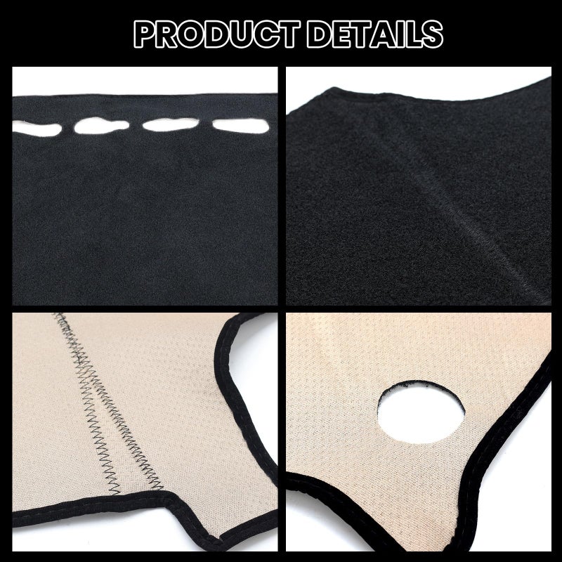 Clidr Dashboard Cover Dash Cover Mat Pad DashMat for 1998-2010 VW Volkswagen Beetle (Black Edge) - Image 5